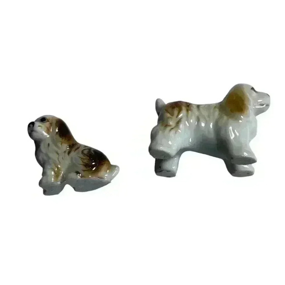 Vintage Miniature Cocker Spaniel Porcelain Figurines - Picture 5 of 10